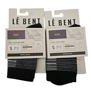 Le Bent SMALL Ultra Light Mini 2-Pack Performance Bike Merino Blend Zero Cusion